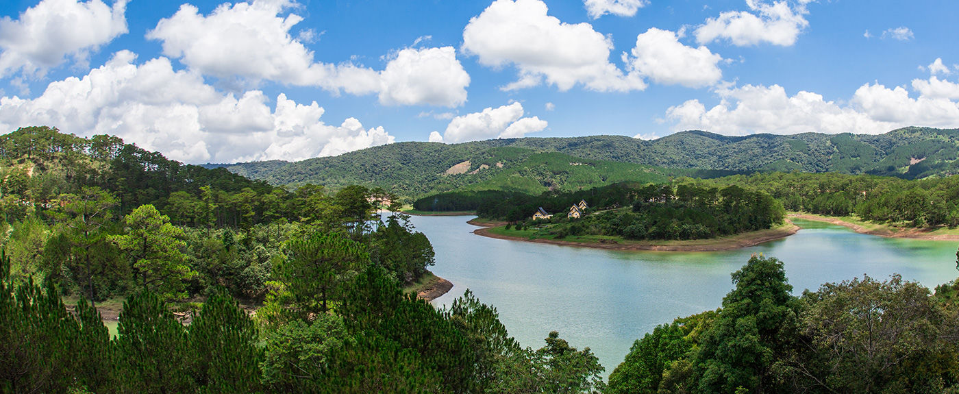 The beautiful Tuyen Lam Lake. View from Dalat Edensee Resort.